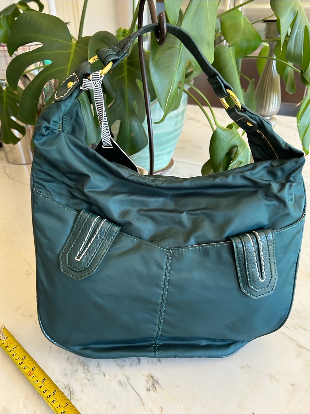 Women’s Green Hobo Co Lab Shoulder Bag - Casual Everyday Tote - Picture 7 of 10